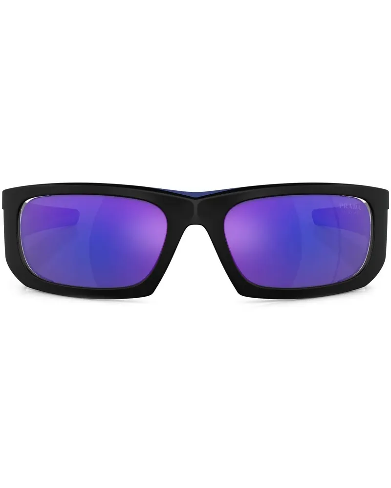 Prada Sonnenbrille mit Logo-Print - Schwarz Schwarz