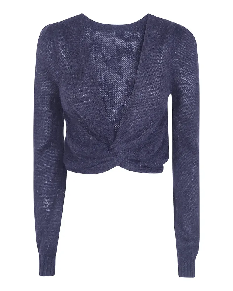 Twin-Set Pullover mit verdrehtem Detail - Schwarz Schwarz