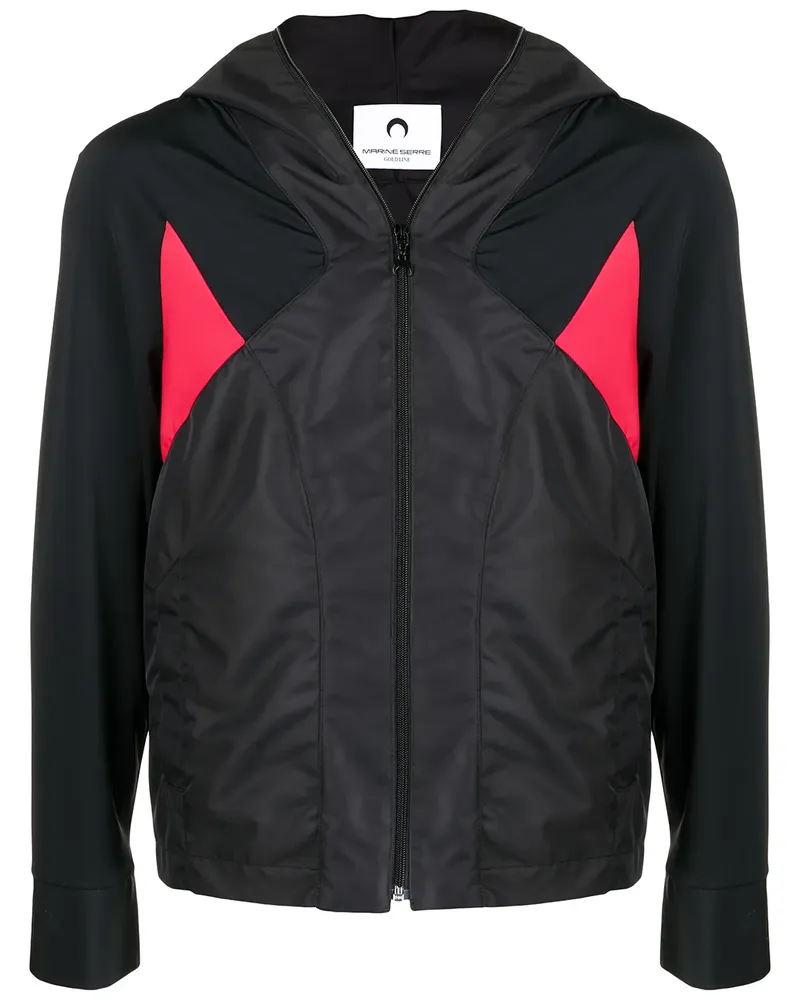 Marine Serre Sportjacke in Colour-Block-Optik - Schwarz Schwarz