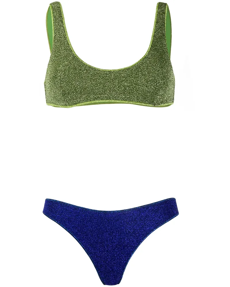 Oséree Bikini mit Glitter-Effekt - Grün Grün