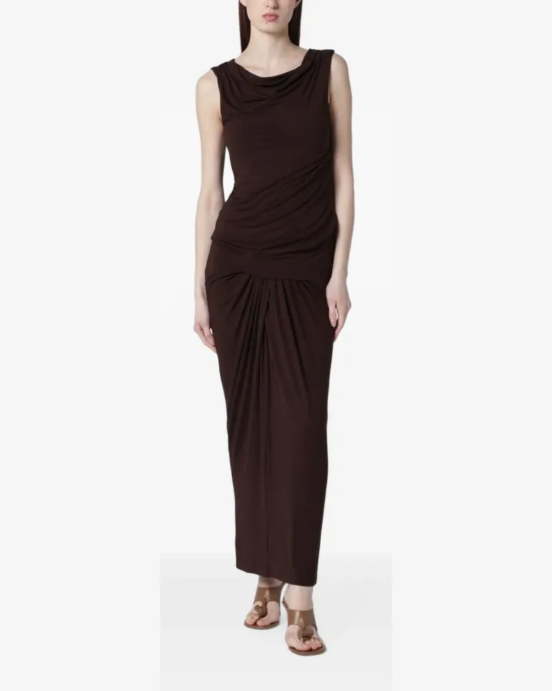 Entire Studios Drapiertes Maxikleid - Braun Braun