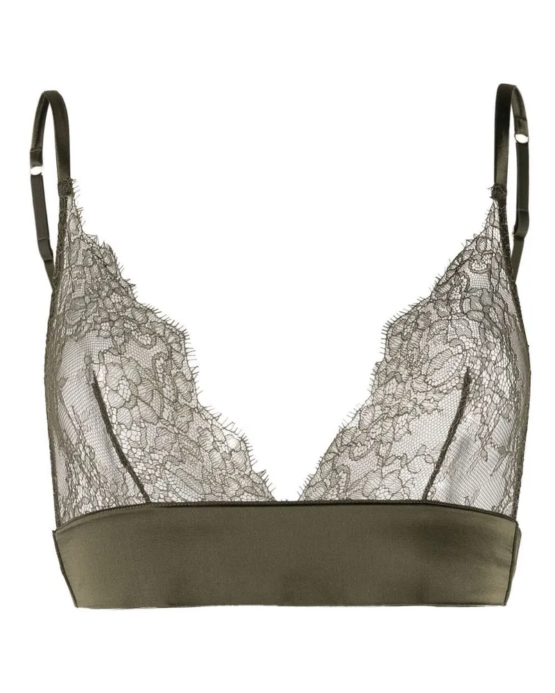 Maison Close Triangel-BH mit Spitze - Grün Grün