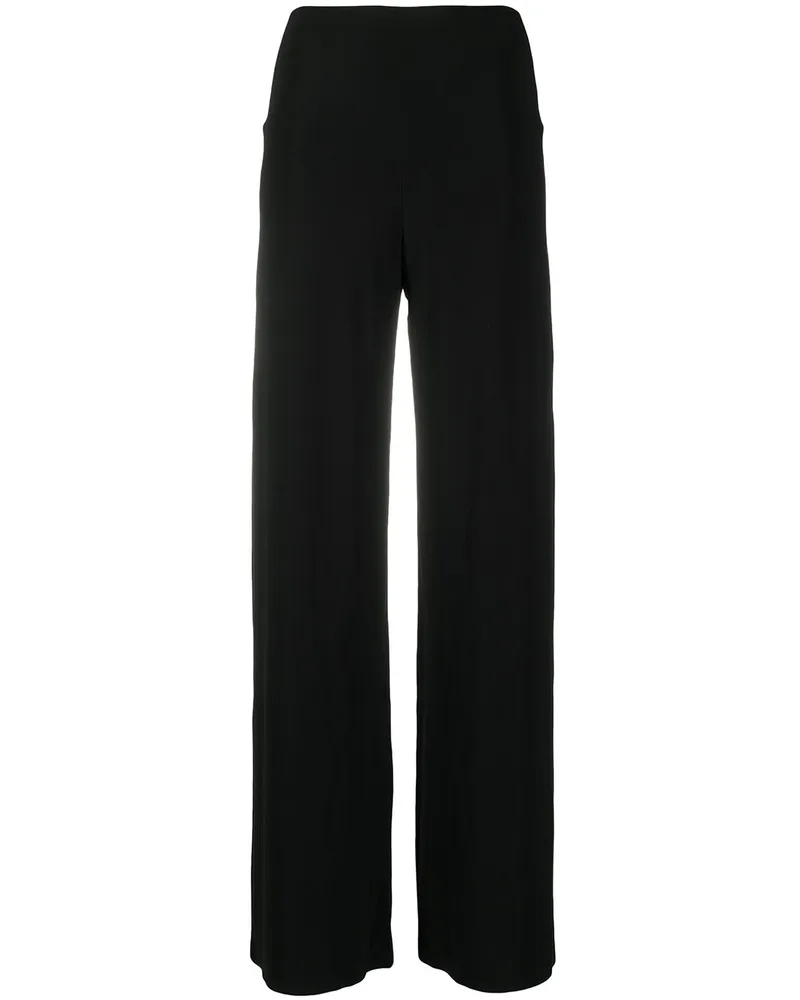 Norma Kamali Hose mit weitem Bein - Schwarz Schwarz