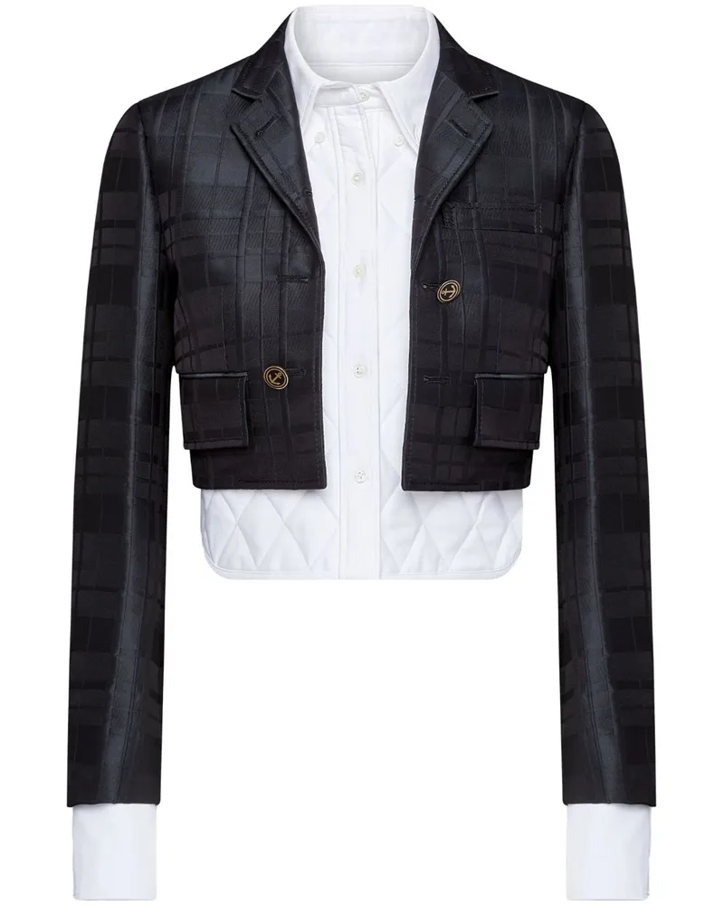 Thom Browne Jacke im Layering-Look - Schwarz Schwarz