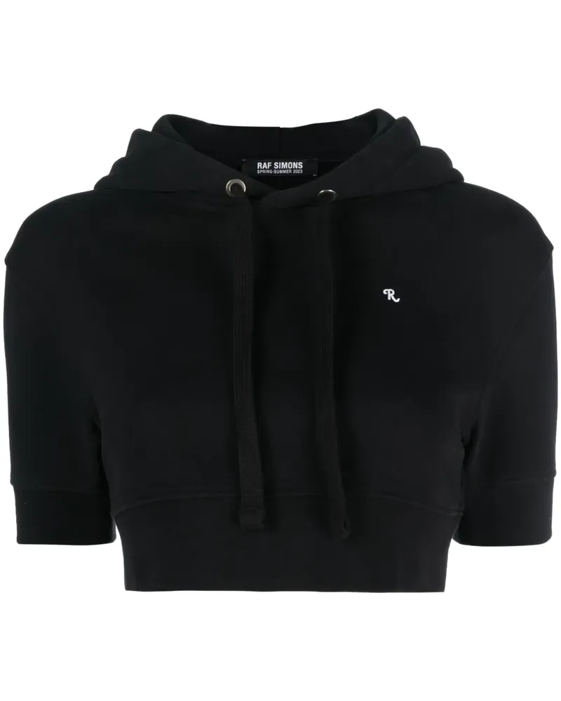 Raf Simons Hoodie mit kurzen Ärmeln - Schwarz Schwarz
