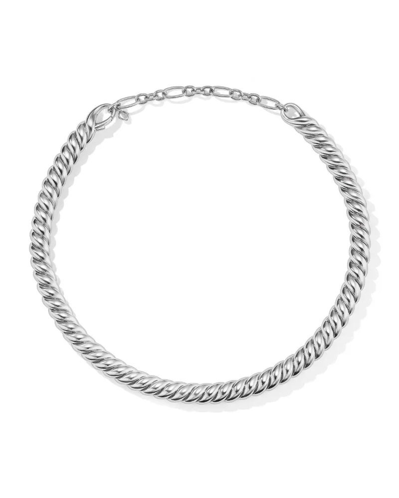 David Yurman Sculpted Cable Sterlingsilber-Halskette (8,5mm Silber