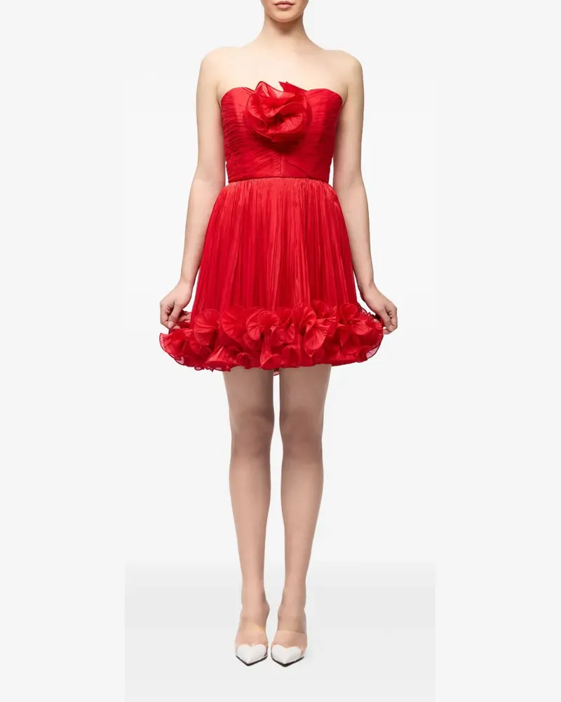 Ana Radu Kleid mit Blumenapplikation - Rot Rot