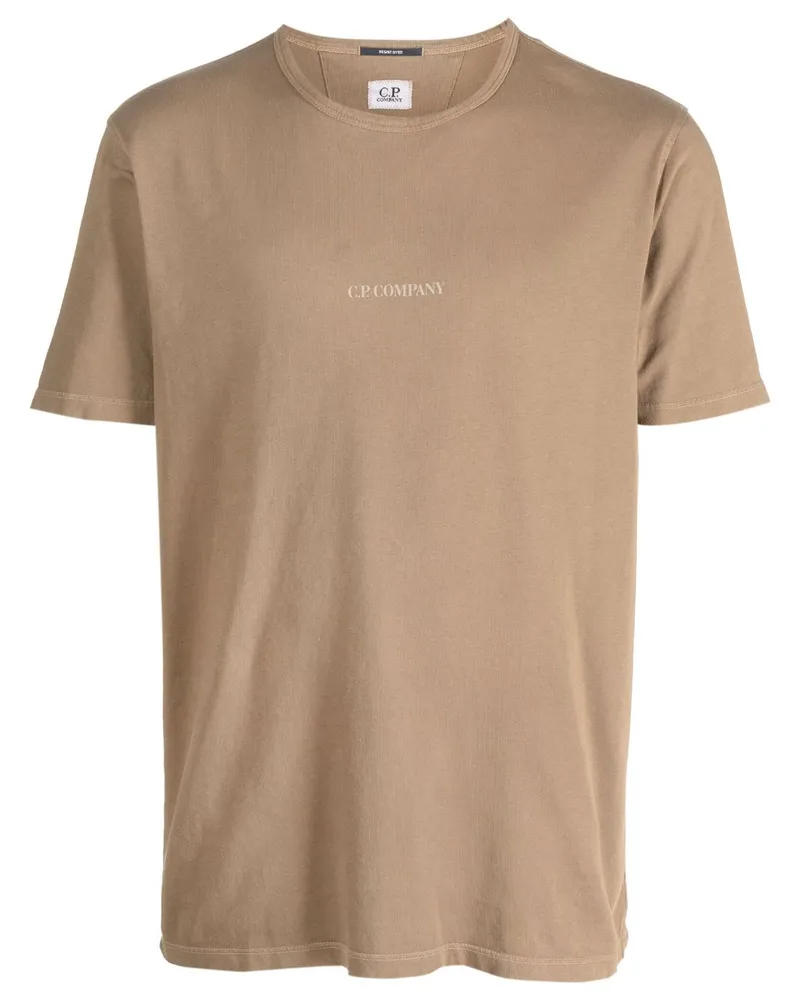 C.P. Company T-Shirt mit Logo-Print - Braun Braun