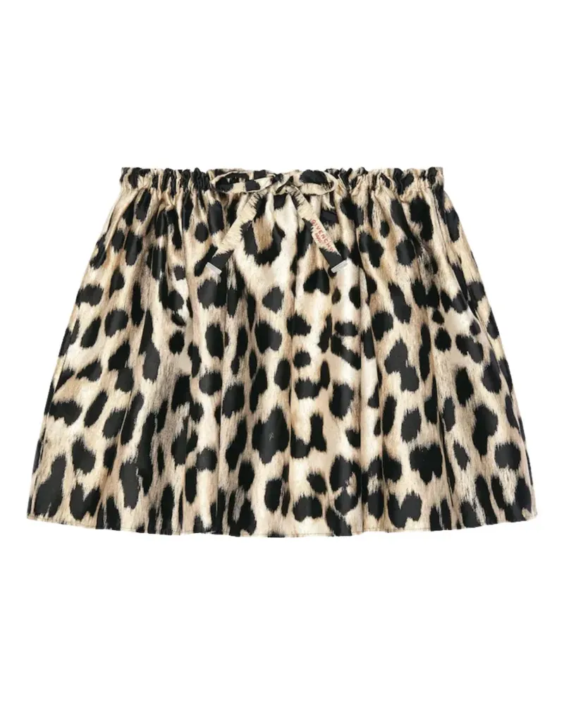 Givenchy mini pleated skirt in leopard jacquard - Nude Nude