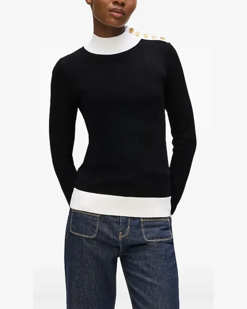 Karl Lagerfeld Pullover mit Knopfdetail - Schwarz Schwarz