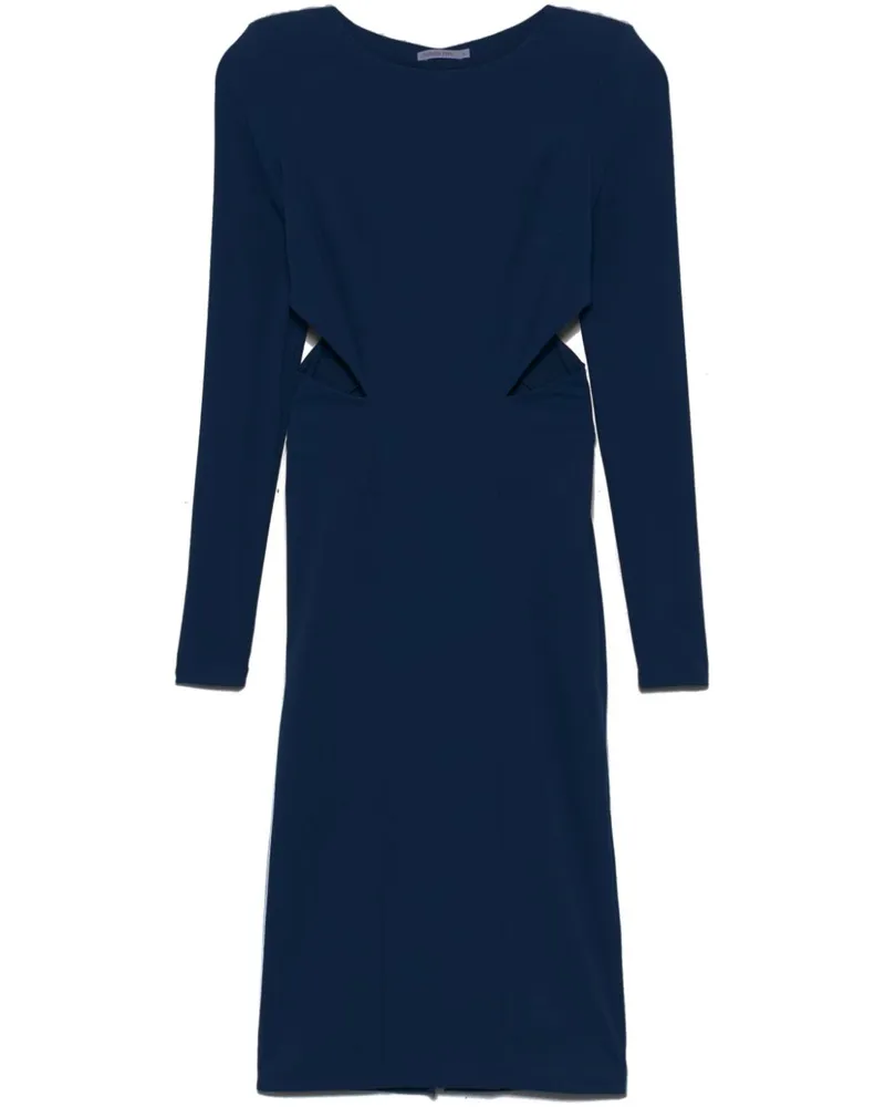 Patrizia Pepe Midikleid mit Cut-Outs - Schwarz Schwarz