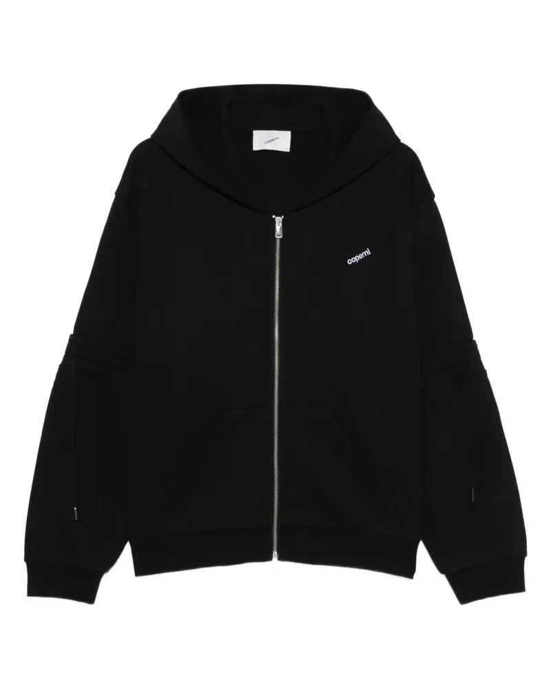 COPERNI Kapuzenjacke mit Logo-Stickerei - Schwarz Schwarz