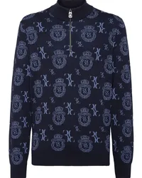 Billionaire Pullover aus Monogramm-Jacquard Blau