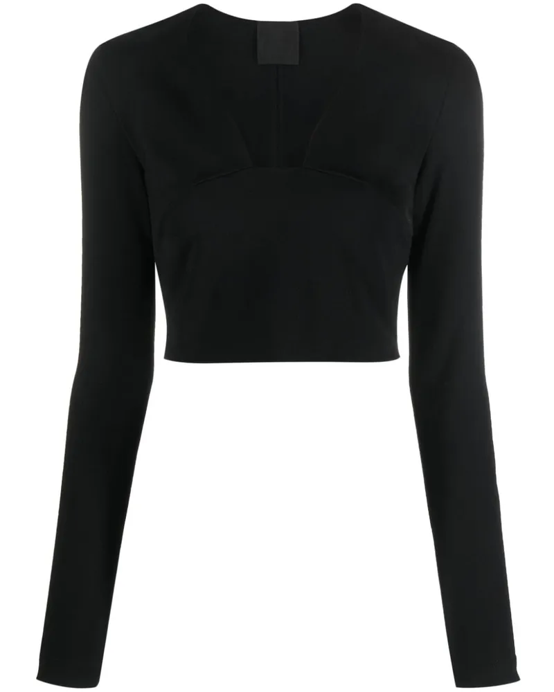 Givenchy Cropped-Top mit eckigem Ausschnitt - Schwarz Schwarz