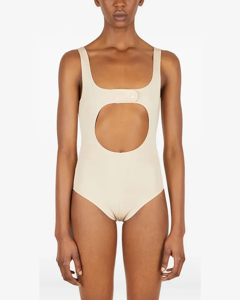 Courrèges Body mit Cut-Outs - Nude Nude