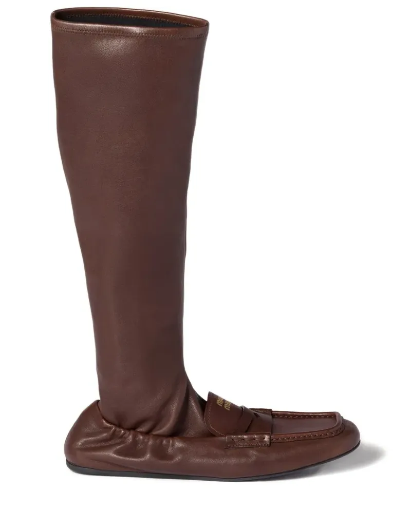 Miu Miu Stiefel im Loafer-Stil - Braun Braun