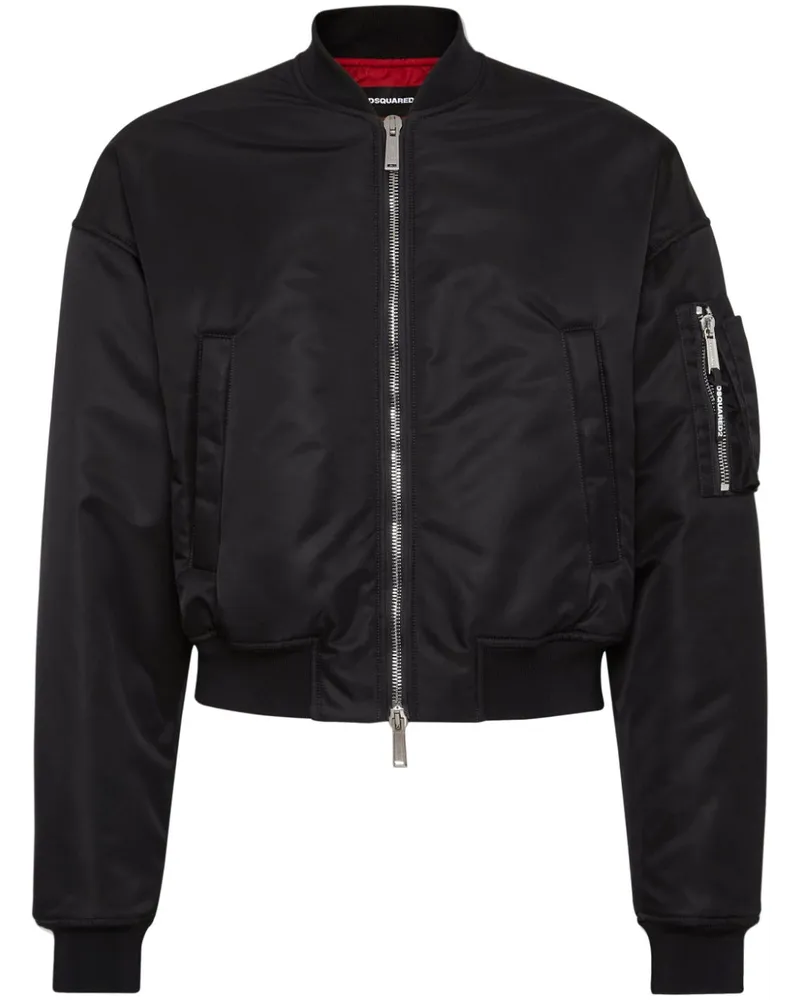 Dsquared2 Bomberjacke im Cropped-Design - Schwarz Schwarz
