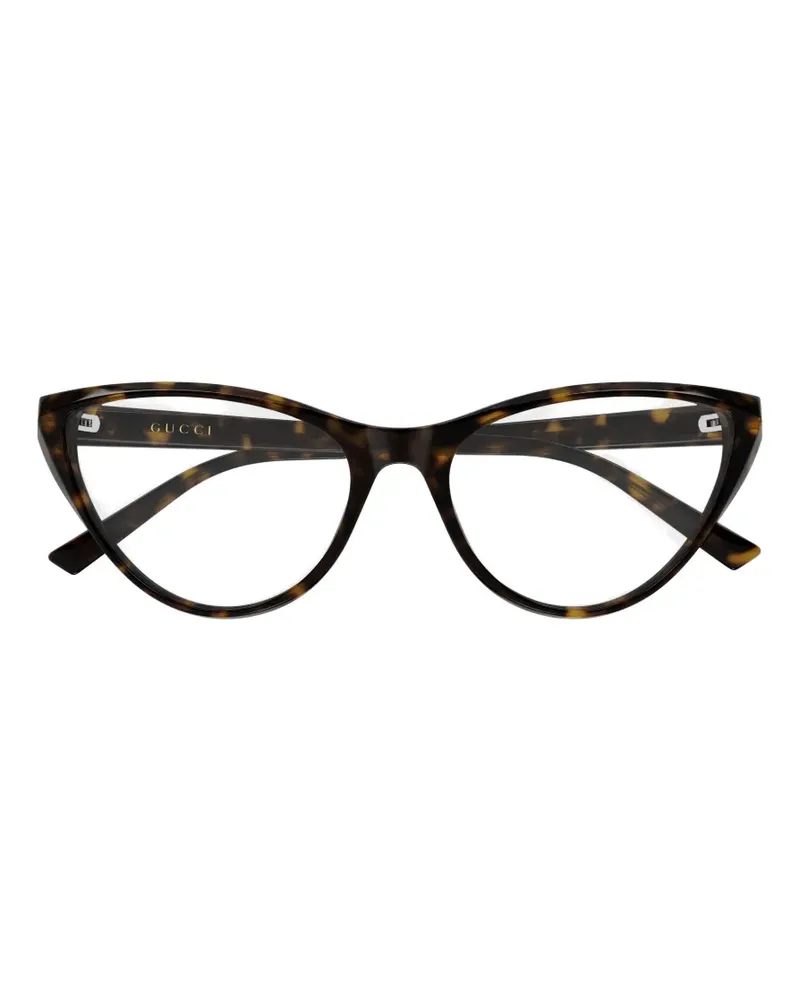 Gucci Cat-Eye-Sonnenbrille mit GG - Braun Braun
