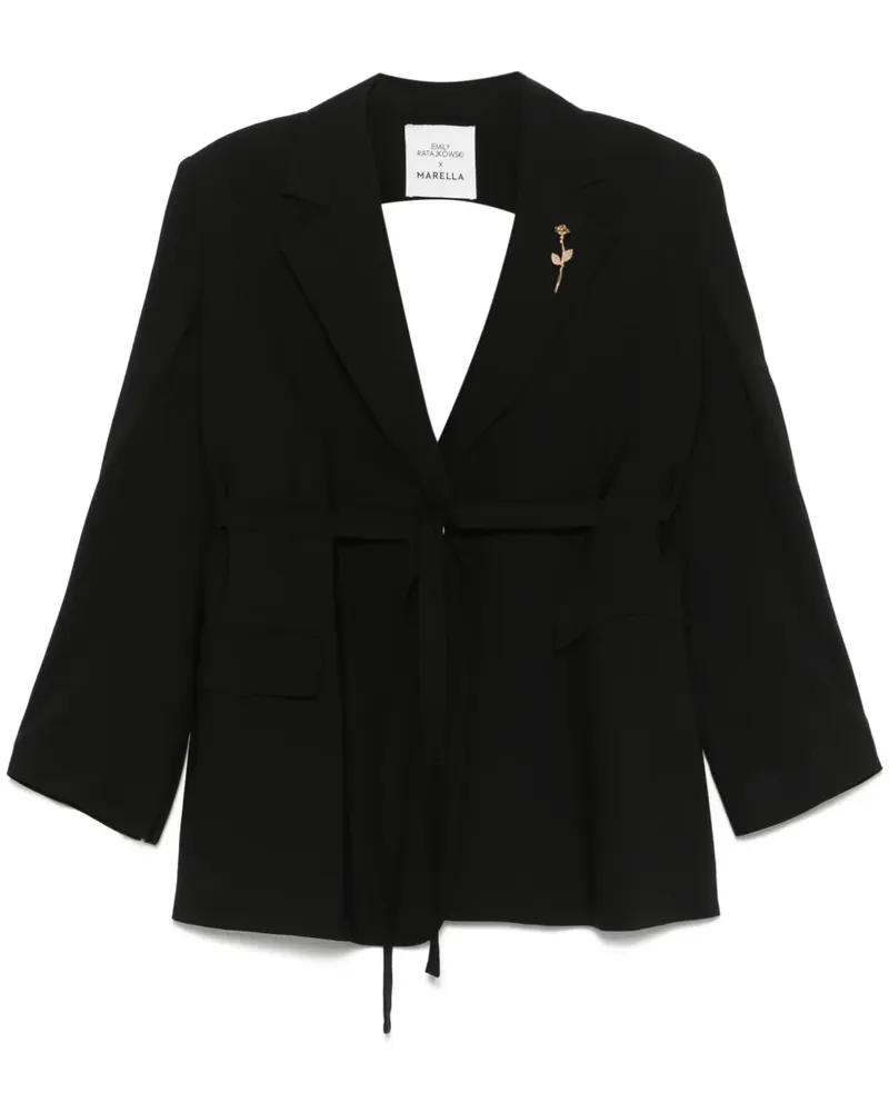 MARELLA x Emily Ratajkowski Blazer mit Cut-Out - Schwarz Schwarz