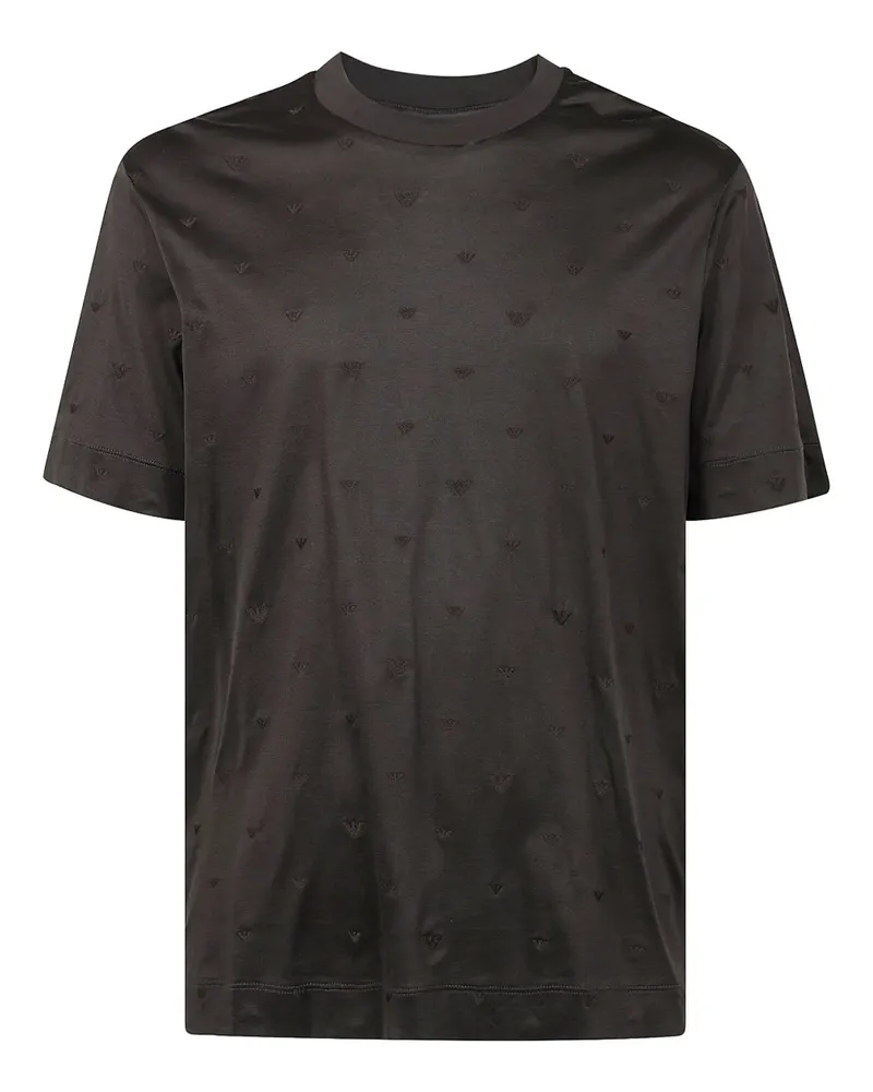 Emporio Armani T-Shirt mit Logo-Print - Schwarz Schwarz