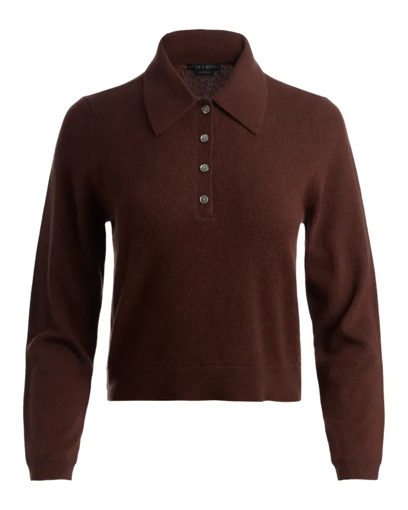 Alice + Olivia Trevor Cropped-Pullover - Braun Braun