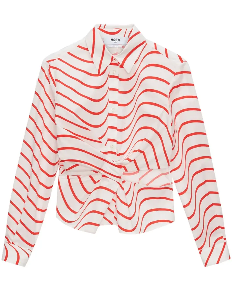 MSGM Bluse mit Print - Rot Rot