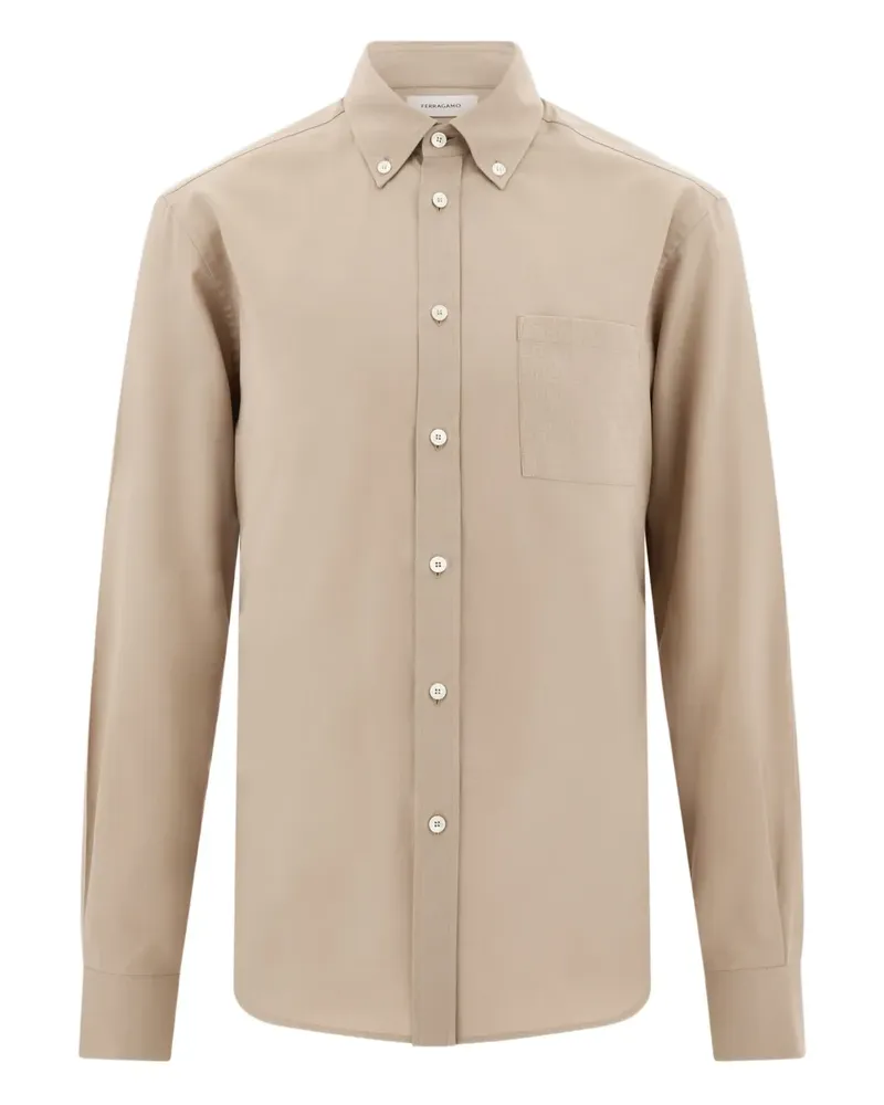 Ferragamo Hemd mit aufgesetzter Tasche - Nude Nude