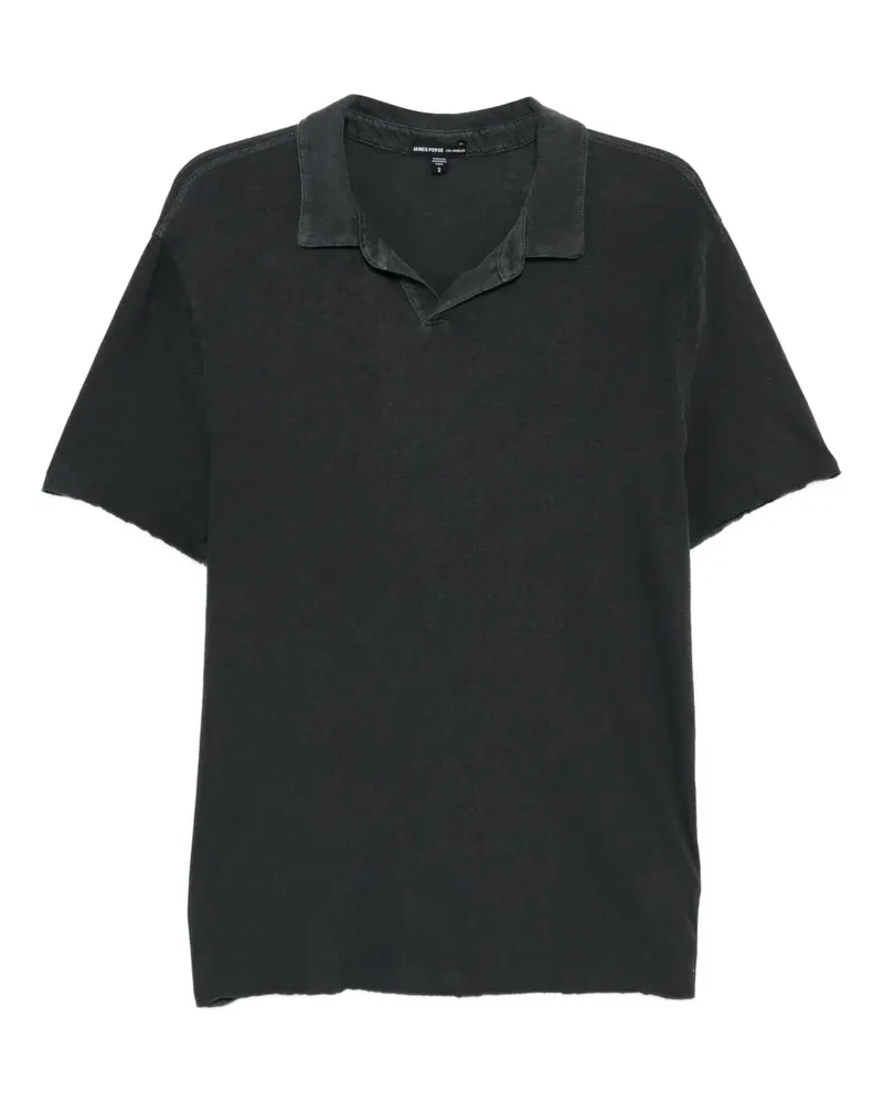 James Perse Slub Poloshirt - Schwarz Schwarz
