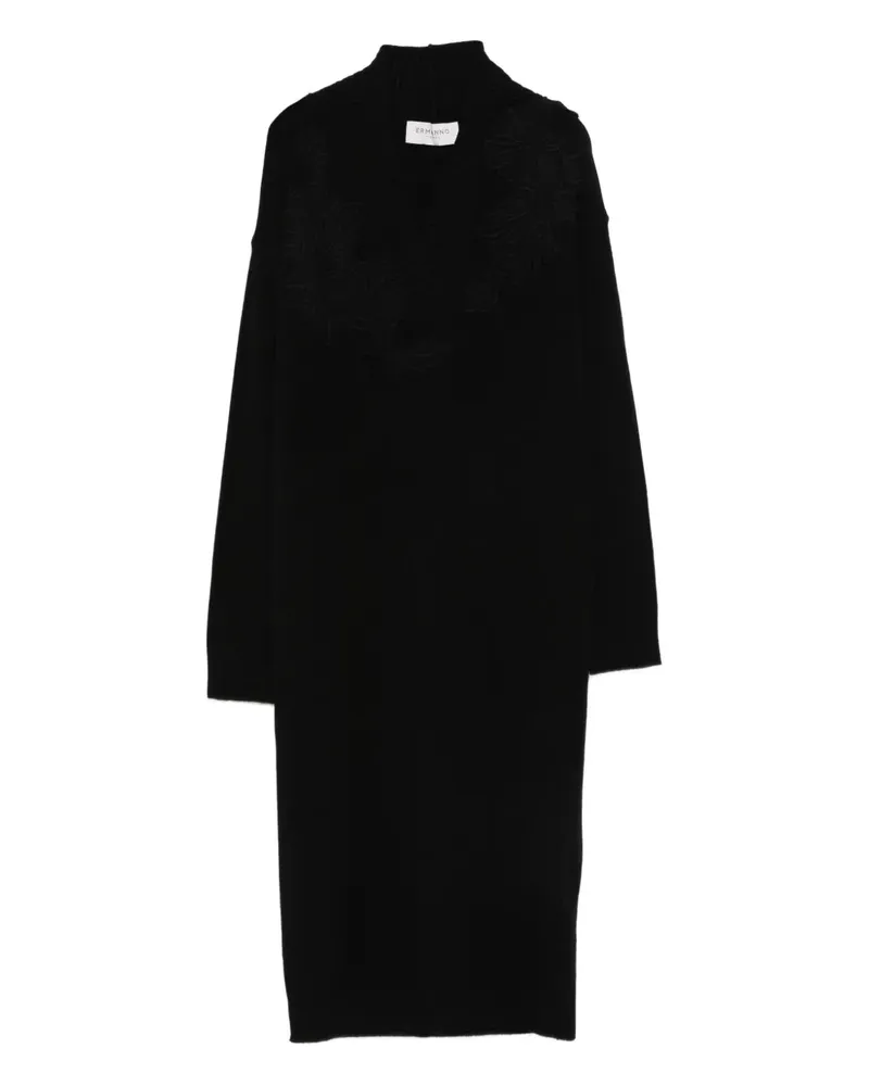 Ermanno Scervino Kleid mit Blumenstickerei - Schwarz Schwarz
