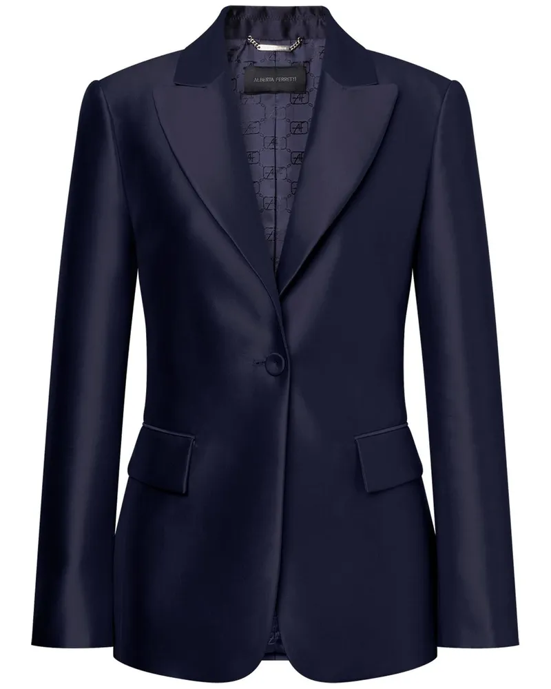 Alberta Ferretti Mikado Blazer - Blau Blau