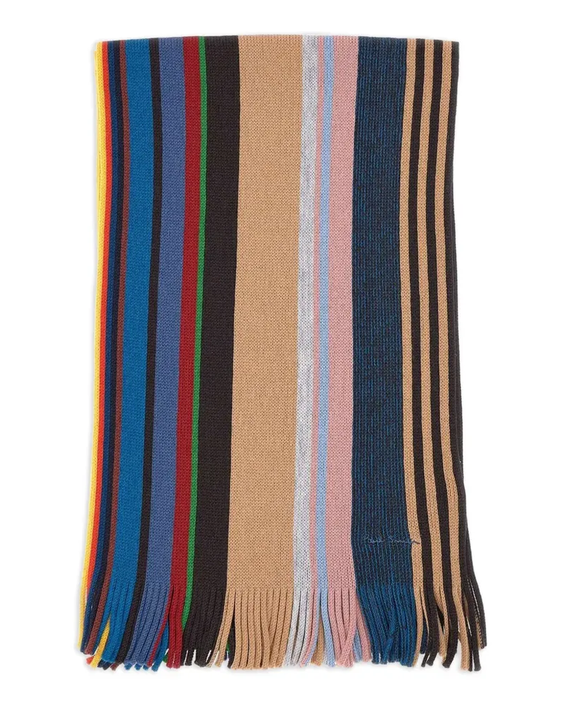Paul Smith Gestreifter Twisted Schal - Nude Nude
