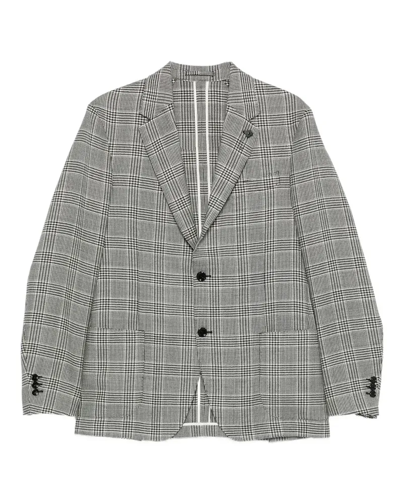 LARDINI Karierter Blazer mit zwei Knöpfen - Nude Nude