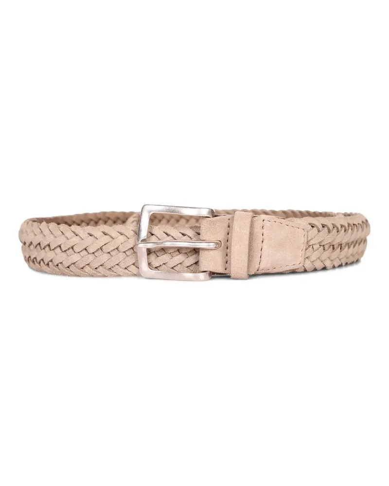 Orciani braided suede belt - Nude Nude