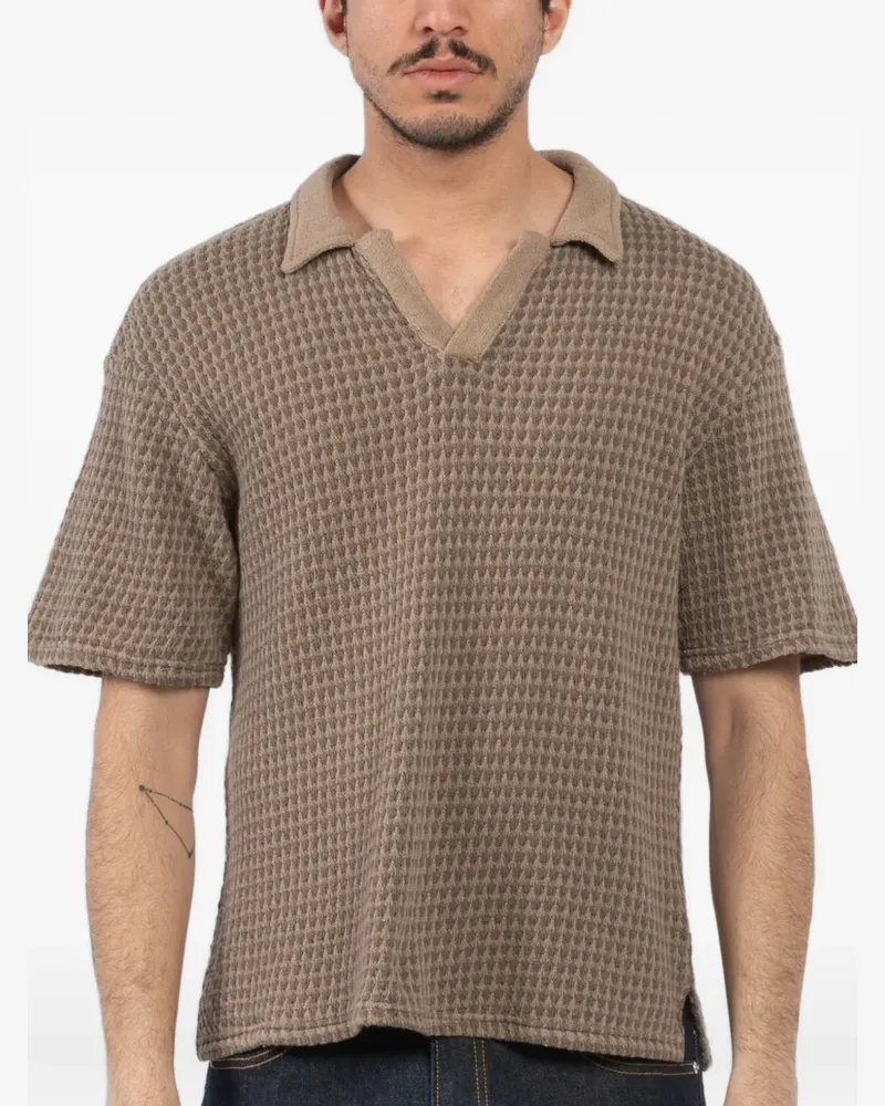 Officine Generale Poloshirt aus Piqué - Braun Braun