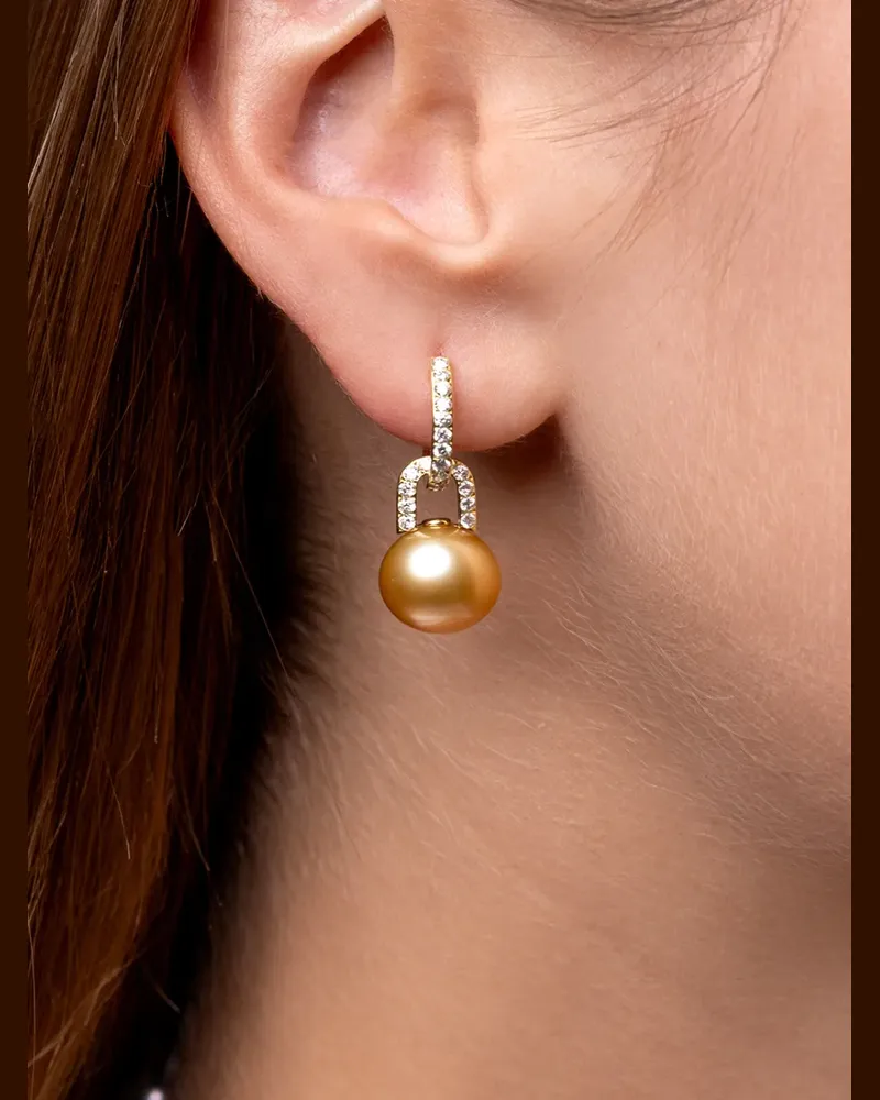 YOKO London 18K rose gold Jazz pearl and diamond earrings - Rosa Rosa