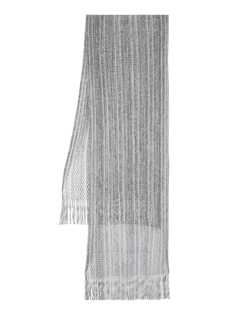 Missoni Schal im Metallic-Look - Silber Silber