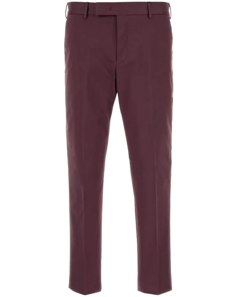 PT TORINO Tapered-Hose mit Bügelfalten - Rot Rot