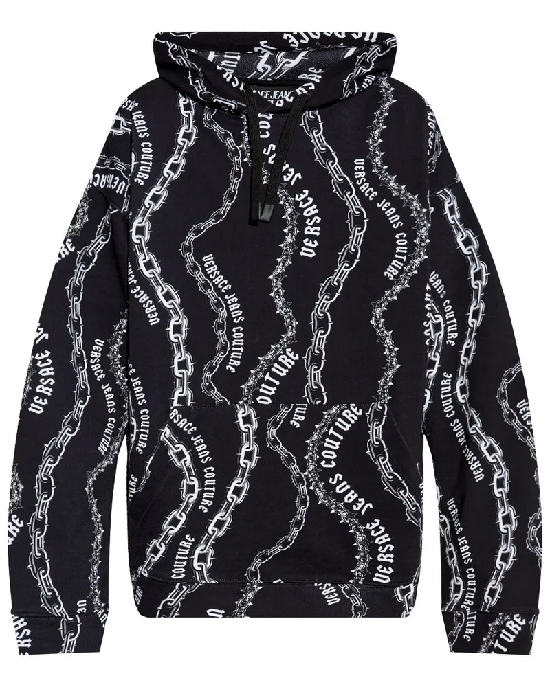 Versace Jeans Sweatshirt mit Logo - Schwarz Schwarz
