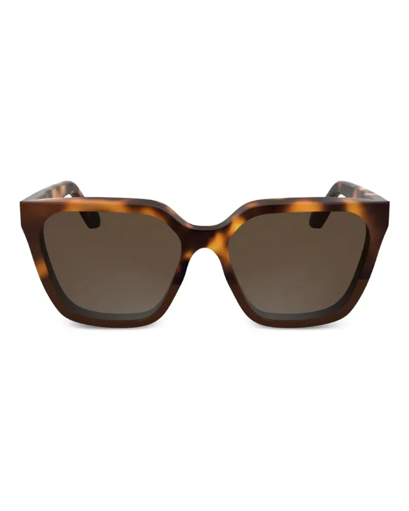 Calvin Klein Eckige Sonnenbrille in Schildpattoptik - Braun Braun