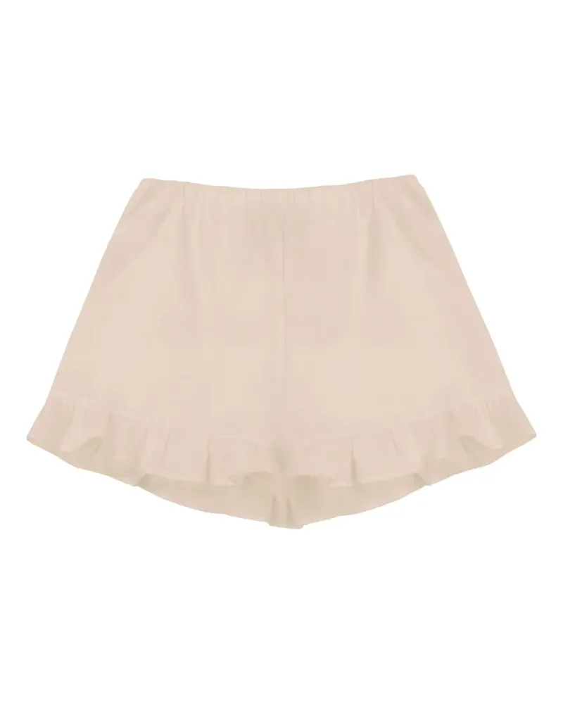 SLEEPER Gerüschte Cha-Cha Shorts - Nude Nude