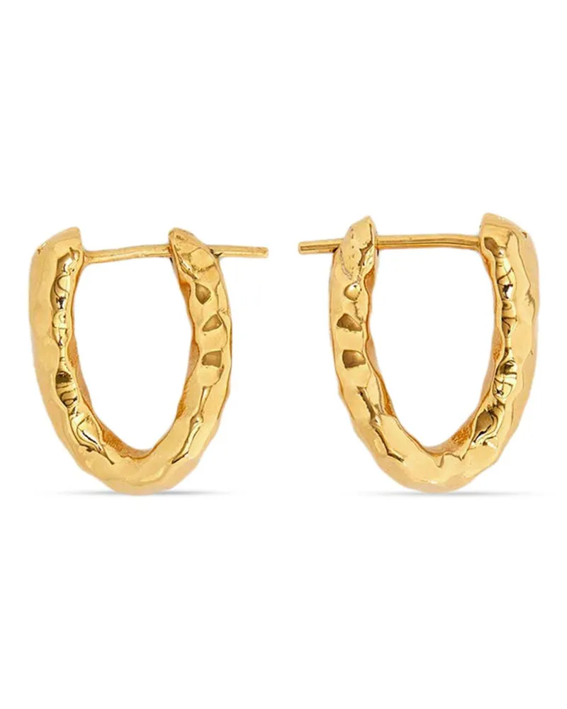 Jil Sander Gehämmerte Creolen Gold