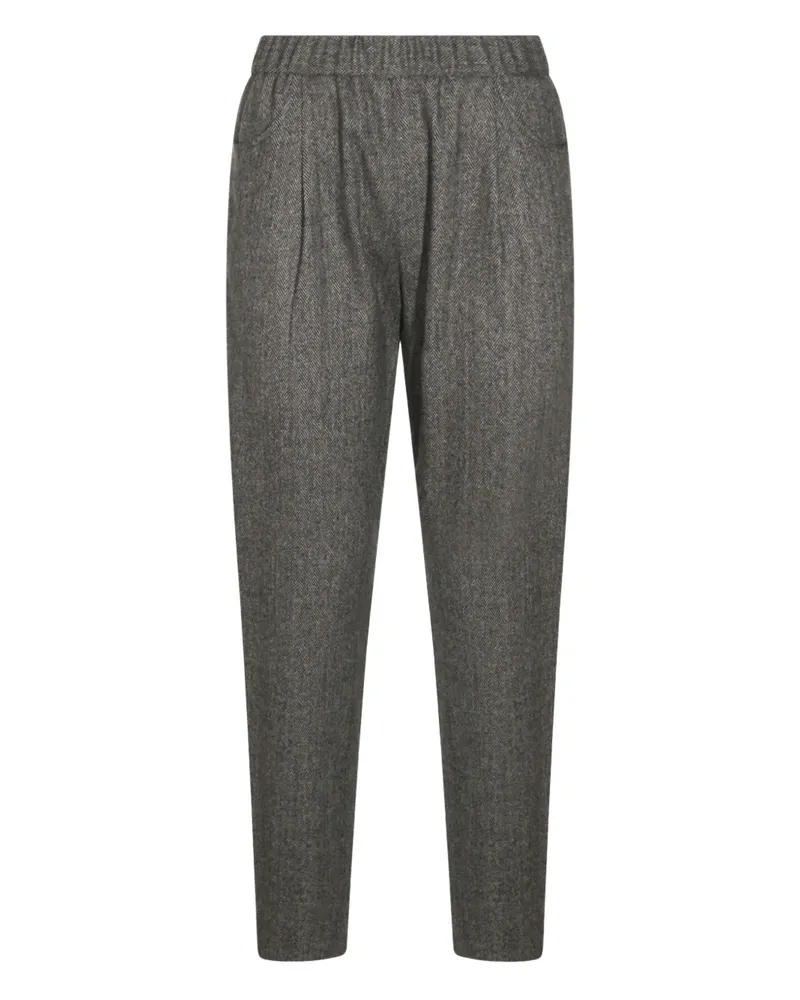 Antonelli Firenze Hose mit Fischgrätenmuster - Grau Grau