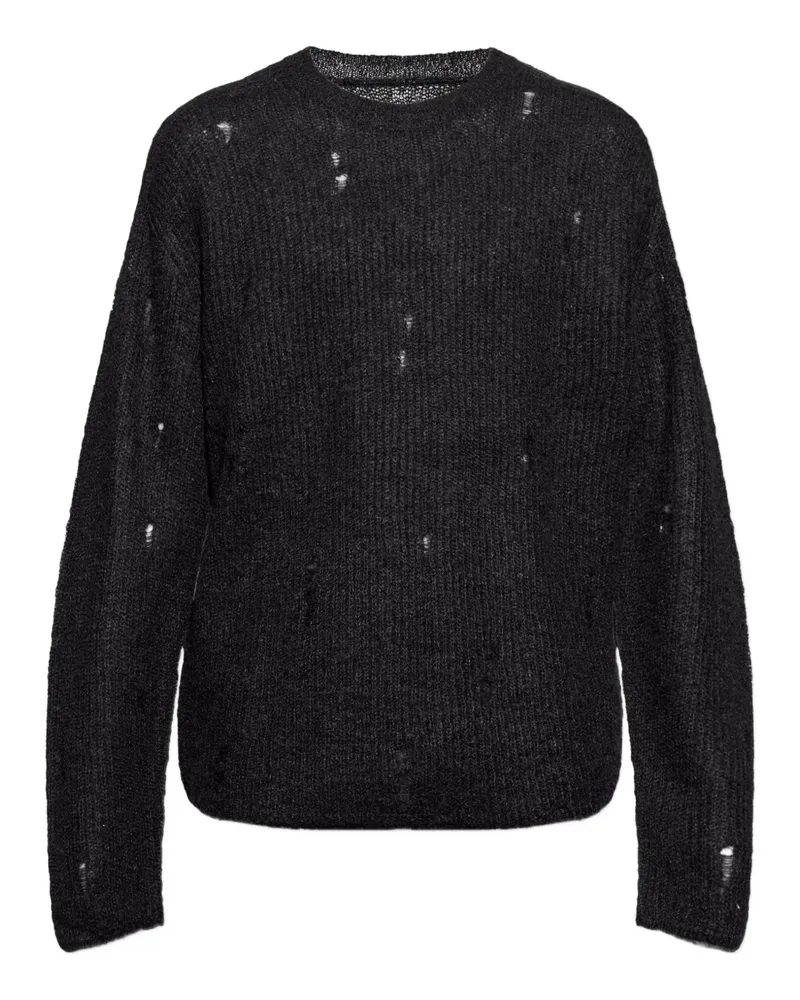 AllSaints Edgin Pullover im Distressed-Look - Schwarz Schwarz