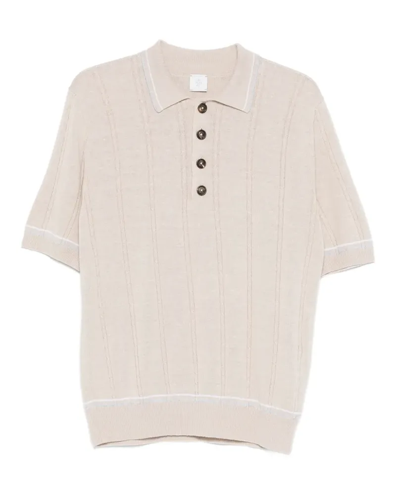 Eleventy Poloshirt mit Kontrastdetail - Nude Nude