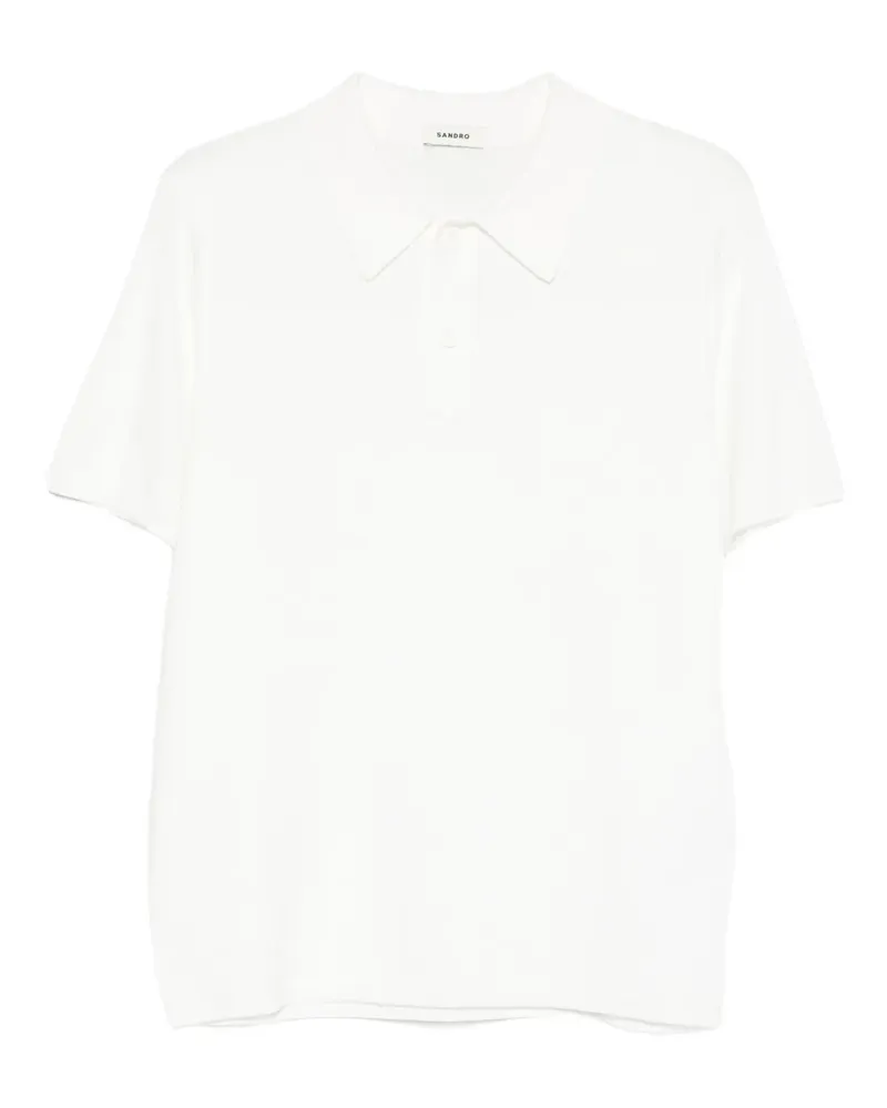 Sandro Poloshirt mit kurzen Ärmeln - Weiß Weiß