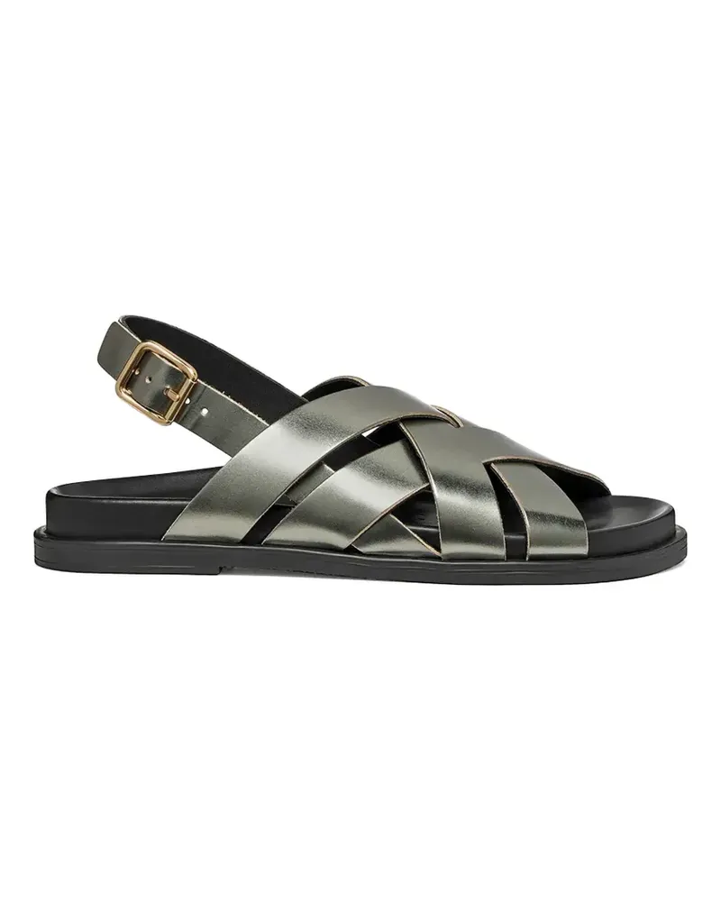 Geox crossover metallic-finish sandals - Grau Grau