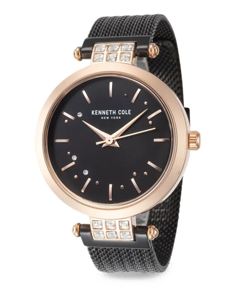 Kenneth Cole Mist Armbanduhr mit Kristallen 34mm - Schwarz Schwarz