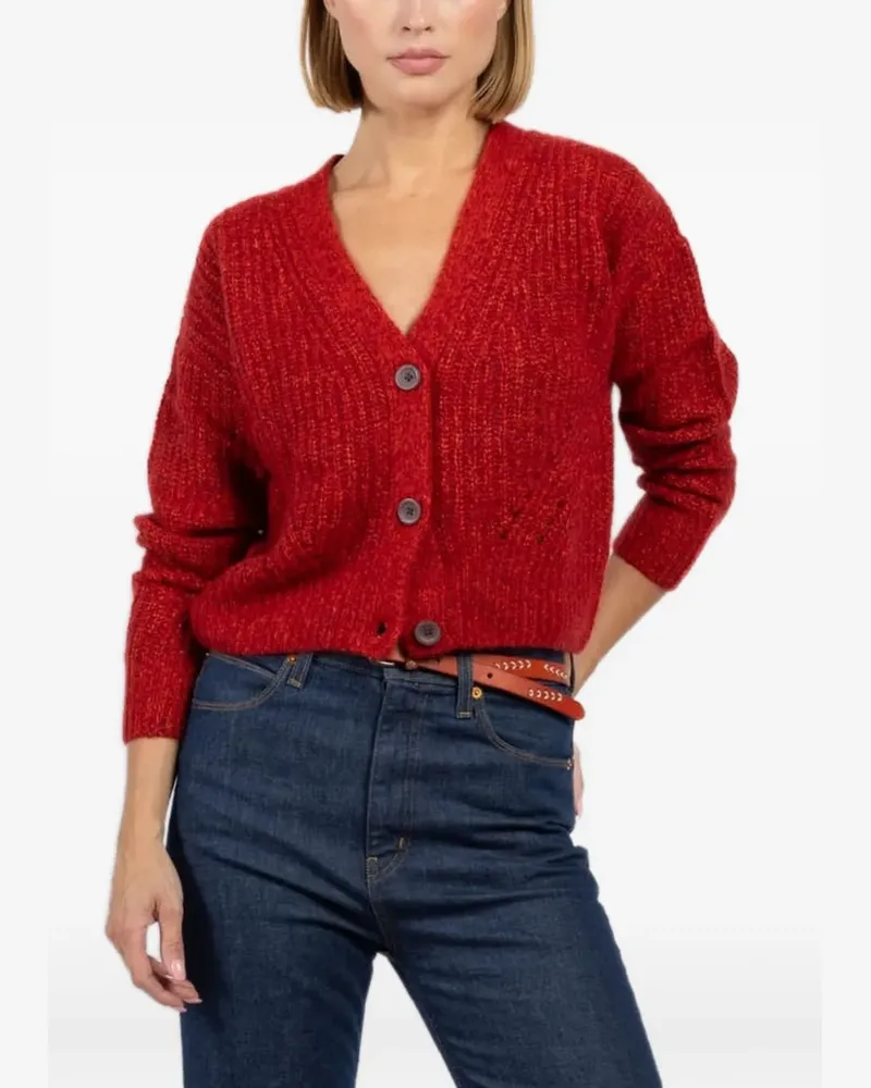 Autumn Cashmere button V-neck knitwear - Rot Rot