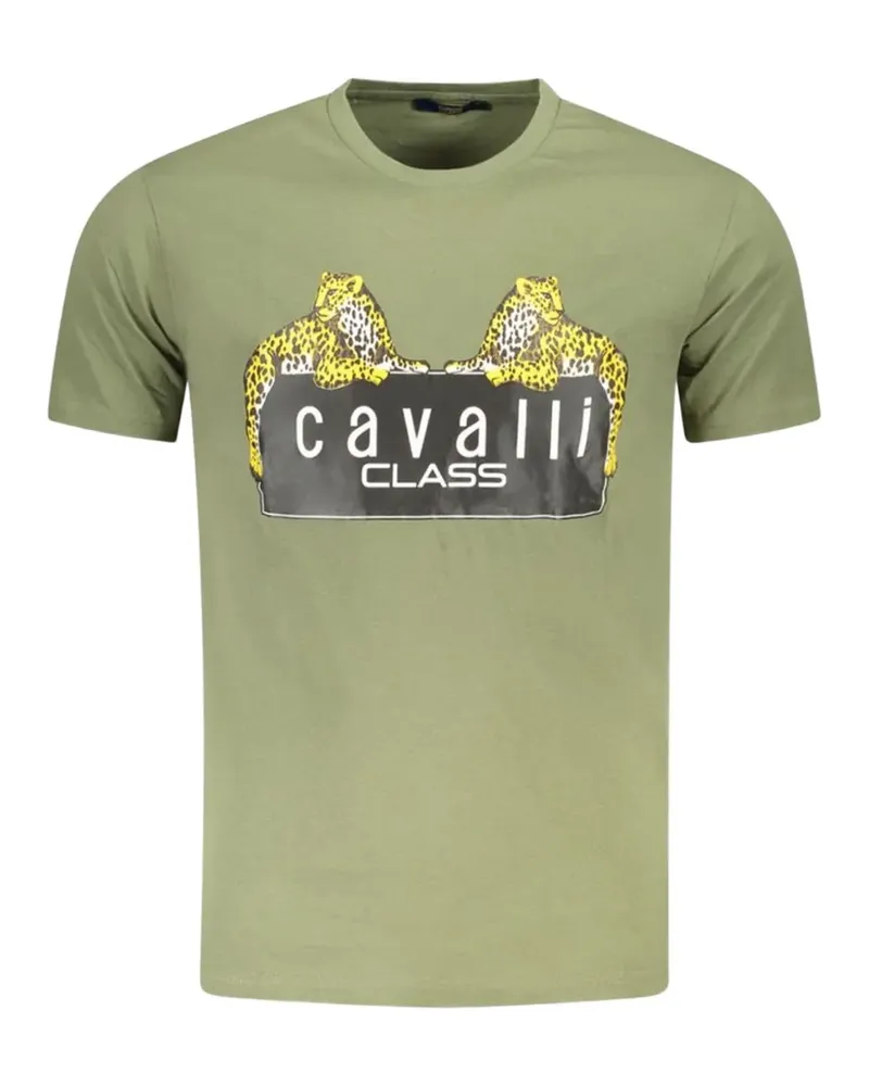 Roberto Cavalli leopard-print T-shirt - Grün Grün