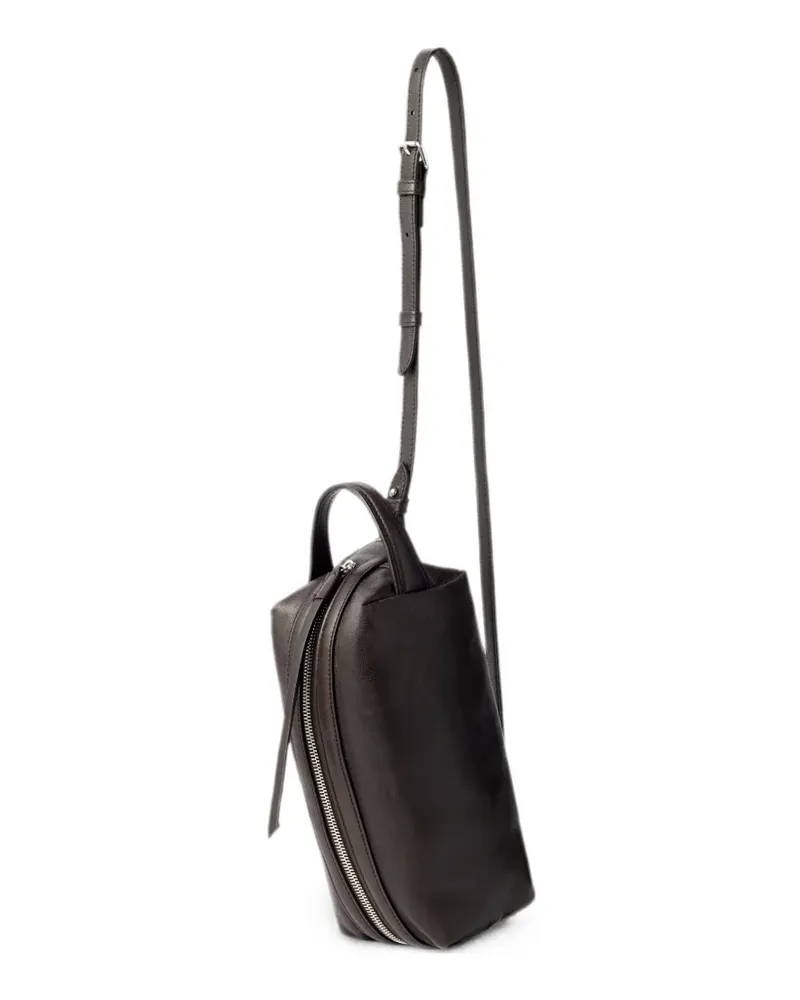 Christophe Lemaire Kleine Pflegetasche aus Nappalammleder - Braun Braun